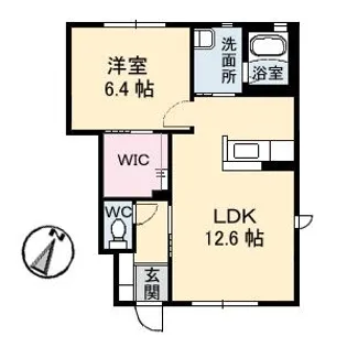 ガーデンクレス D棟【1階】の間取り