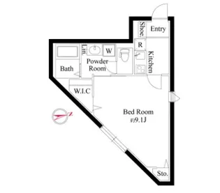 ザ シティレジデンス新宿【3階】の間取り