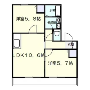 メゾンES A(下触町)【2階】の間取り