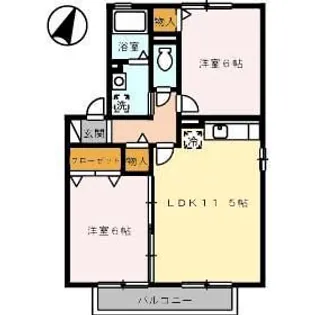 エンブレム伴 A棟【1階】の間取り