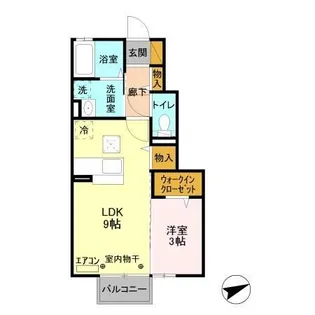 ソレアード B【1階】の間取り