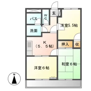 エコーハイツ【2階】の間取り