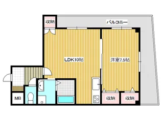 中西駅前ビル【6階】の間取り