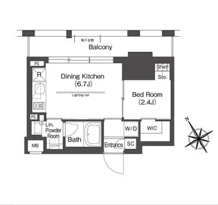 BLUROCK後楽園【5階】の間取り