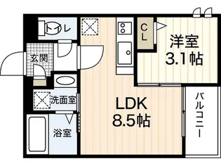 REGALEST宇品神田1【3階】の間取り