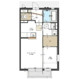 フィカーサ宝積寺A【1階】の間取り