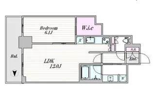 品川タワーフェイス【16階】の間取り