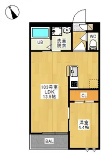 GRANDTIC 西大寺【1階】の間取り