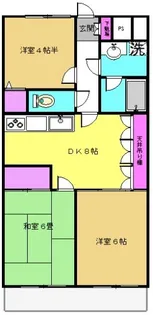 キングスヴィレッジ【6階】の間取り