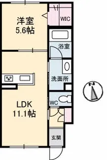 ラルーチェ国富【1階】の間取り