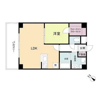 KDXレジデンス天神東II【2階】の間取り