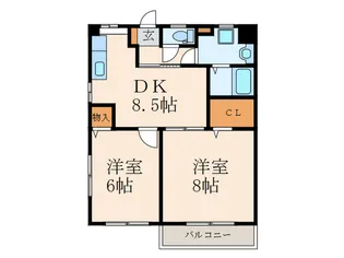 グレースヴィラ白銀【3階】の間取り