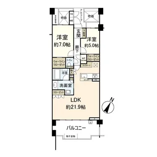 プラウド夙川【2階】の間取り
