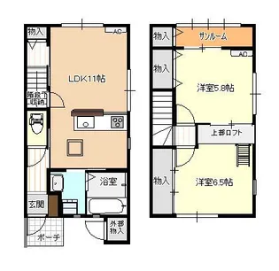 ファイン田中町【2階】の間取り