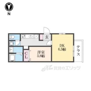 リテラス光善寺【1階】の間取り