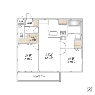 レジデンスヒューゲル鶴ヶ丘I【2階】の間取り