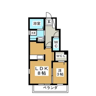 コフレット泉【1階】の間取り