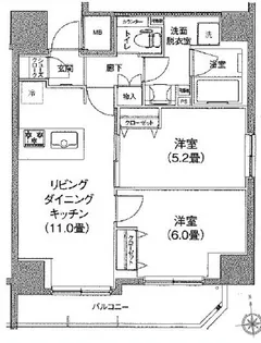 ティモーネ上野の森ノース【5階】の間取り