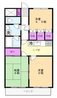 ラ・ウル北田【4階】の間取り