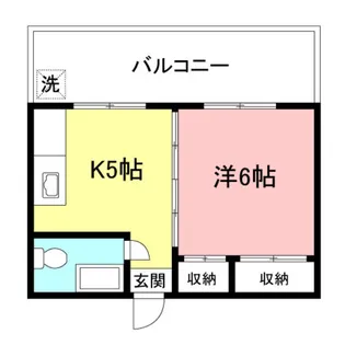 マンション暁【5階】の間取り