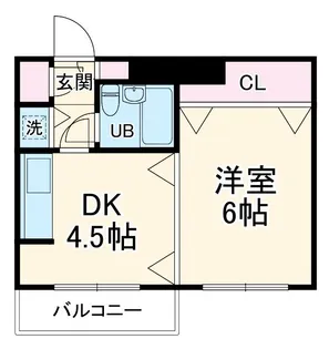 メゾンドクローネ【4階】の間取り