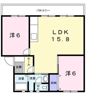 パークサイドハイム B【3階】の間取り