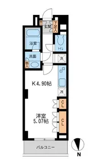 レジデンス白金コローレ【2階】の間取り