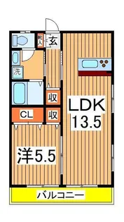 第1インペリアルハイツ【2階】の間取り