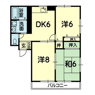 グレース有安【2階】の間取り
