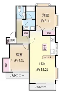 ハイコート鷺沼【2階】の間取り