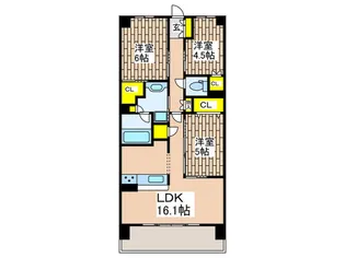 グレーシア湘南藤沢テラス【5階】の間取り