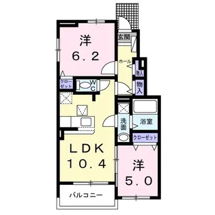 カーサルジェンドII【1階】の間取り