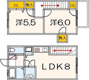 リベアード西十日市の間取り