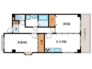 ウエストスクエアI【2階】の間取り