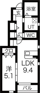 right bright AP【1階】の間取り