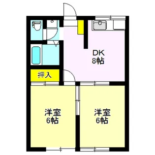 エステートピア・F【1階】の間取り