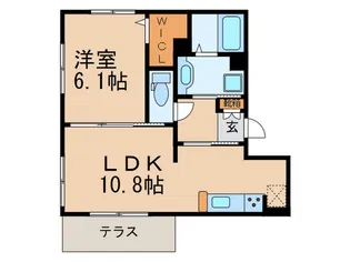 サンフィットハイツ十二号館【1階】の間取り
