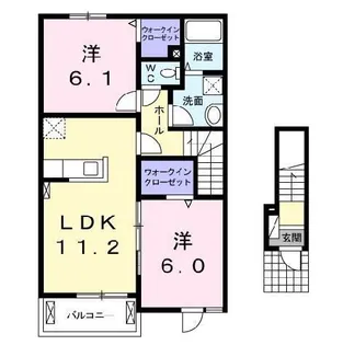 クラス アルファ I【2階】の間取り