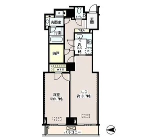 恵比寿ガーデンテラス弐番館【4階】の間取り