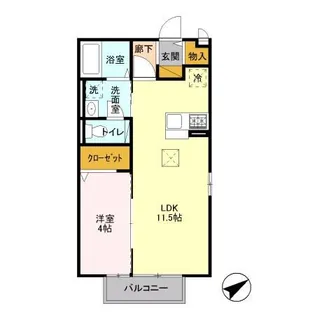 イオソレーユ II【1階】の間取り