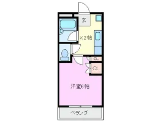 ラビットハイツ【1階】の間取り