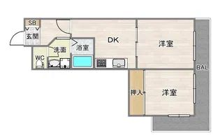 サニークレスト住吉【7階】の間取り