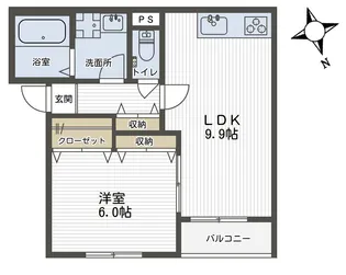ロイヤルオーク3【2階】の間取り