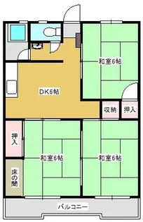 峯コーポ【1階】の間取り
