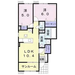 リクウェル ポンテ II【1階】の間取り