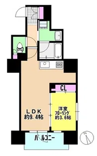フェローネ入谷【11階】の間取り
