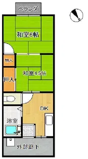 サンシティームサシノ【2階】の間取り