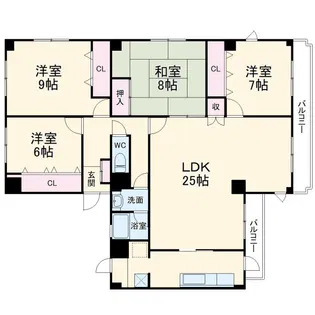 ヒルズコート刀根山【2階】の間取り