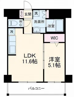 CASSIA藤沢本町【4階】の間取り