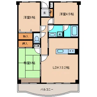クレール美堀【1階】の間取り
